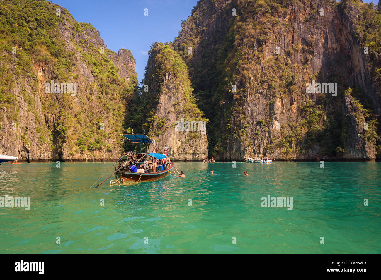 Pileh Lagoon on Koh Phi Phi island Stock Photo