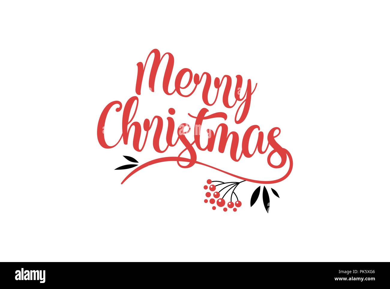 Merry Christmas Background With Typography Lettering Greeting