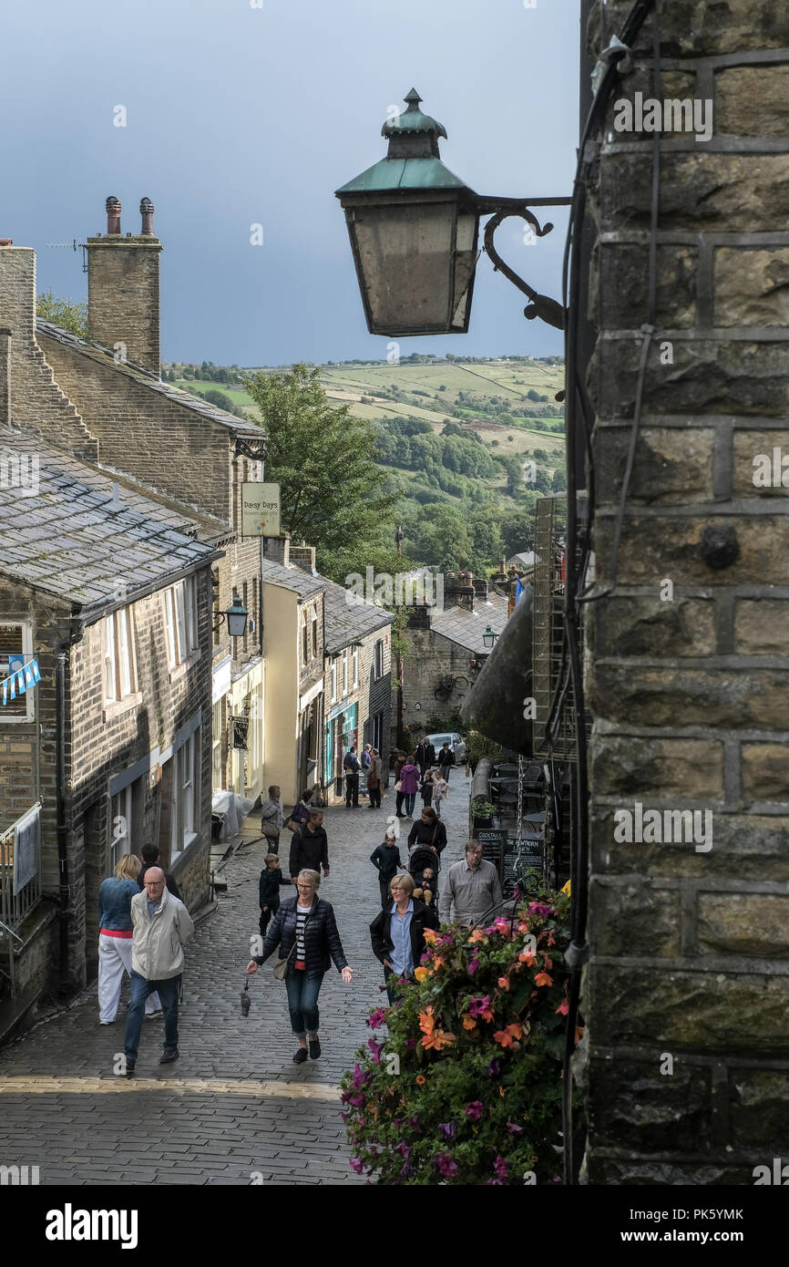 Yorkshire village of HAWorth home of the Bronte sisters Stock Photo
