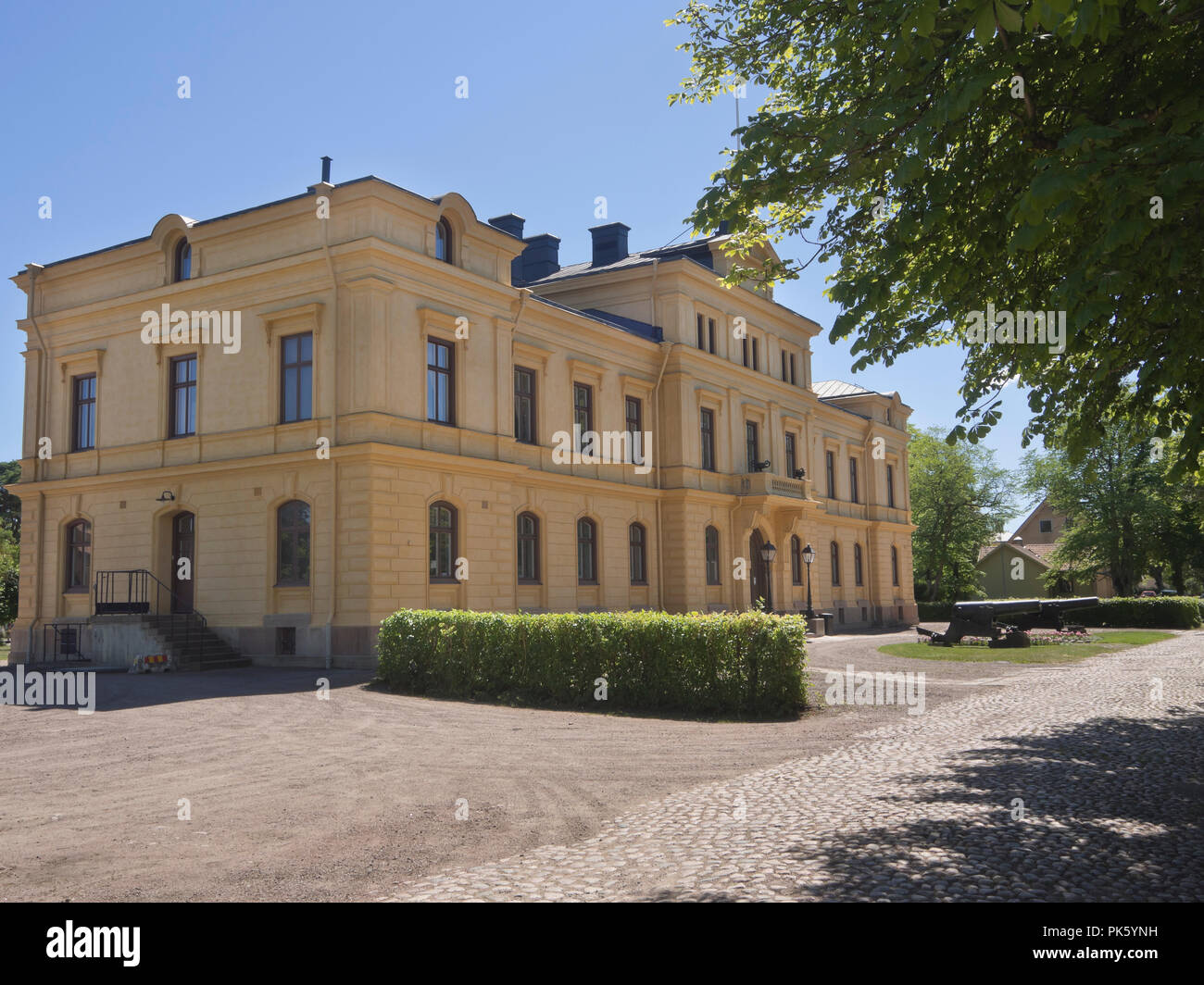 Karlsborg Fortress in Västra Götaland County in Sweden was built as central defense and reserve capital, now an idyllic and varied tourist attraction Stock Photo