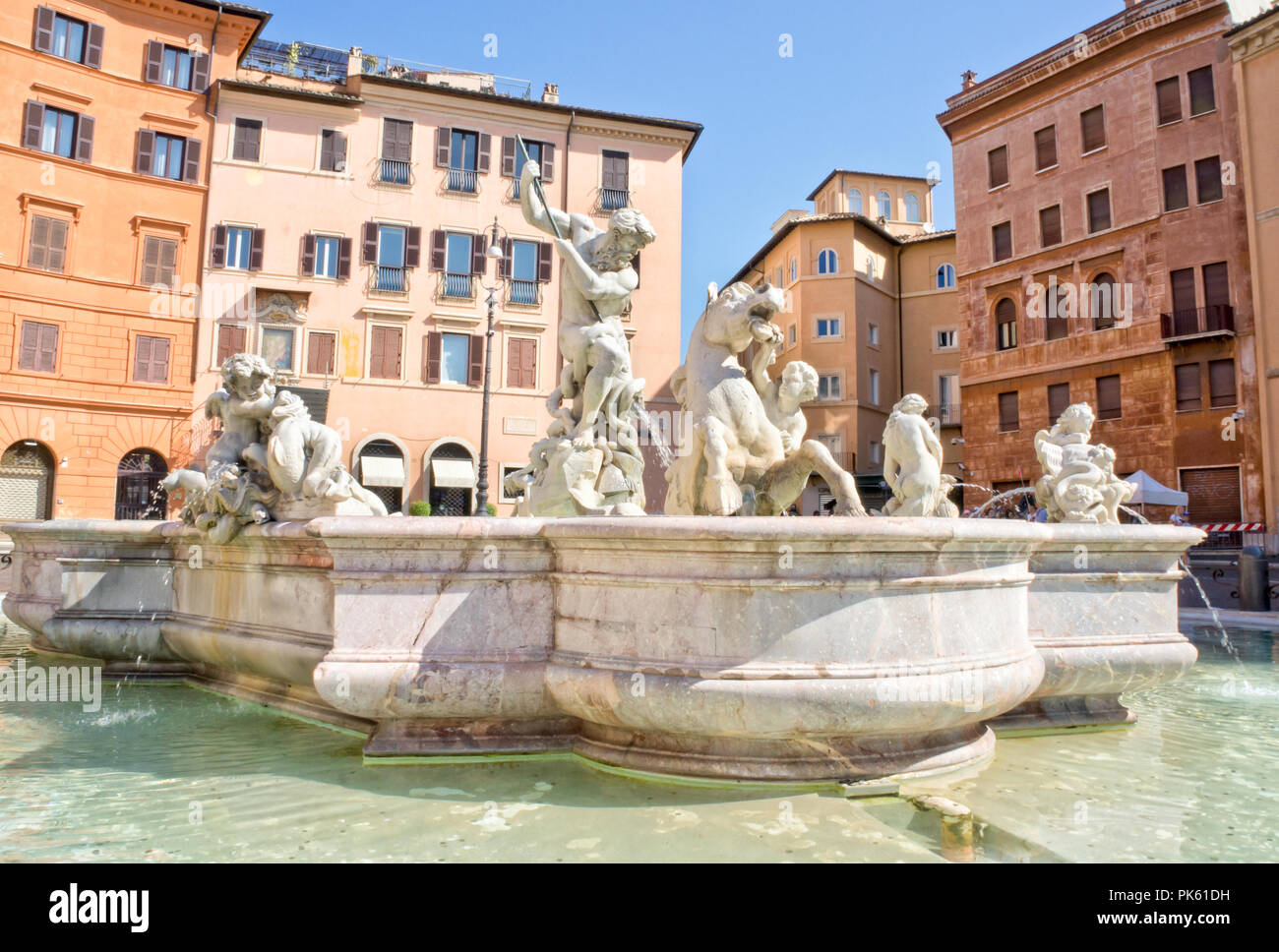 Neptune Fountain-Piazza Navona-Rome- Italy Stock Photo - Alamy