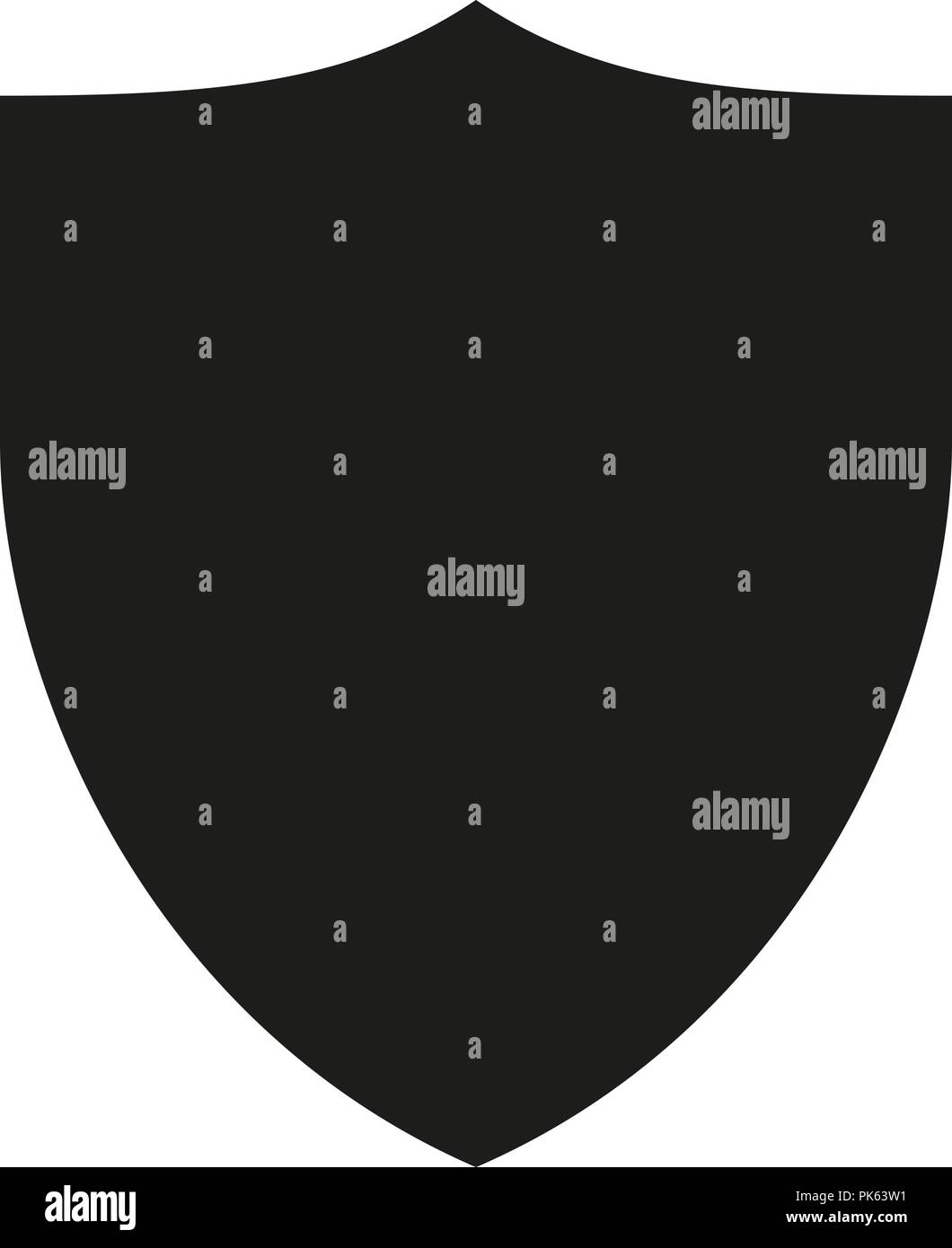 Black and white simple shield silhouette Stock Vector Image & Art - Alamy