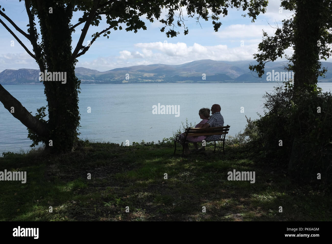 Romantic spot at Penmon on Anglesey, North Wales Stock Photo