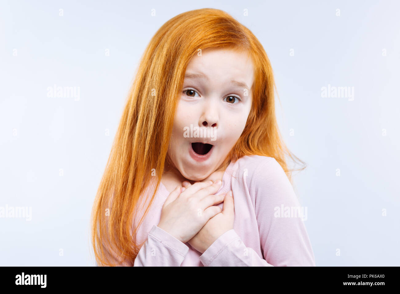 Portrait of a beautiful red haired girl Stock Photo - Alamy