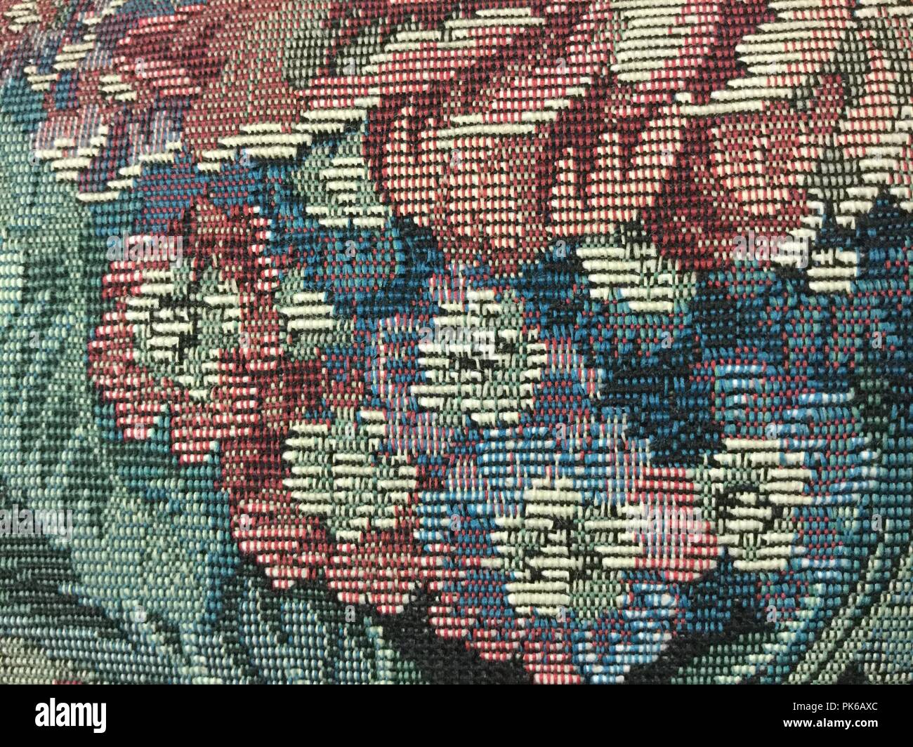 Flowers pattern fabric background. Stock Photo