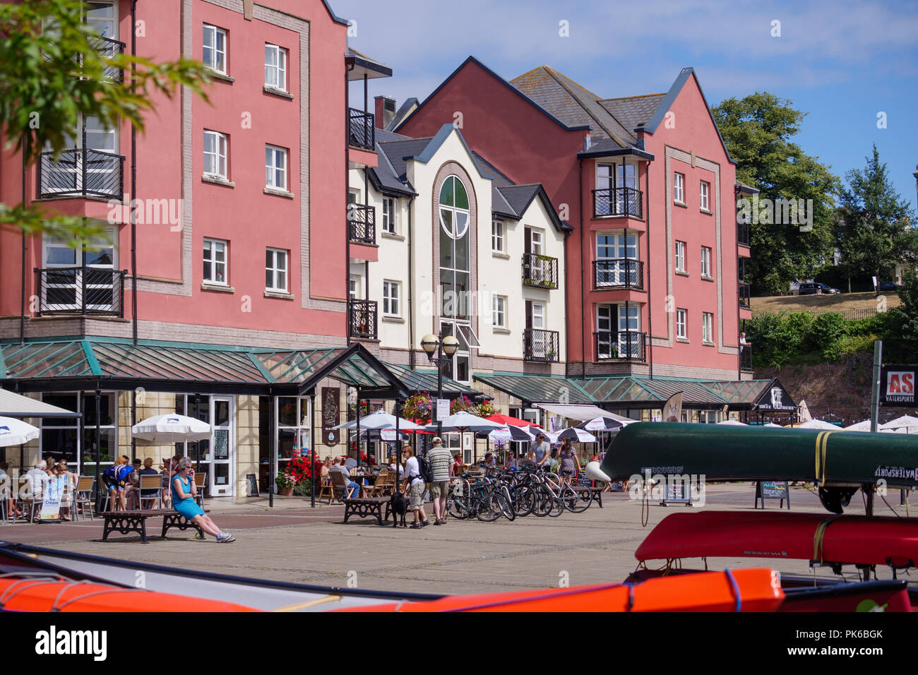 Cycle Hire River Exe Exeter Quay Exeter Devon England Stock Photo Alamy