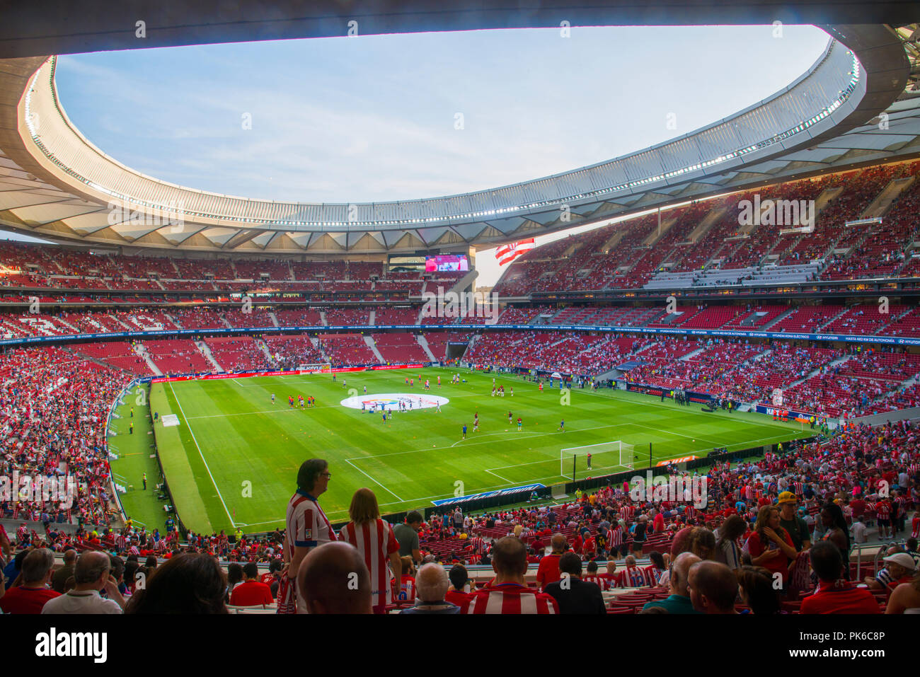 Wanda Metropolitano Stadium Before A Football Match Madrid Spain Stock Photo Alamy