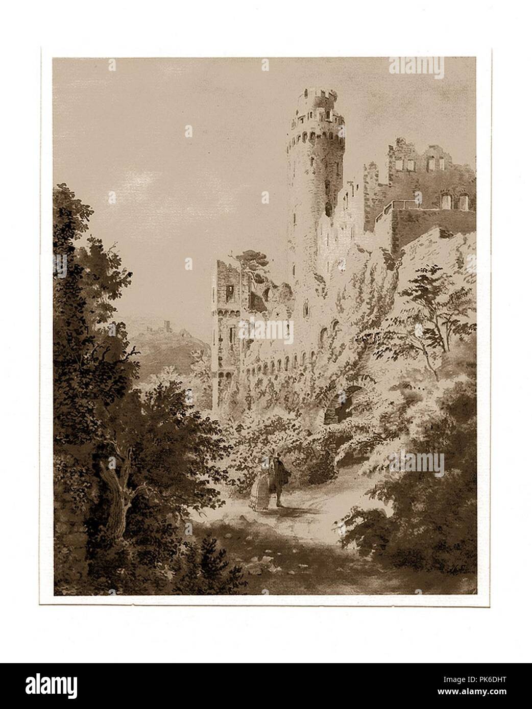 Bensheim Auerbacher Schloss 1819 1. Stock Photo