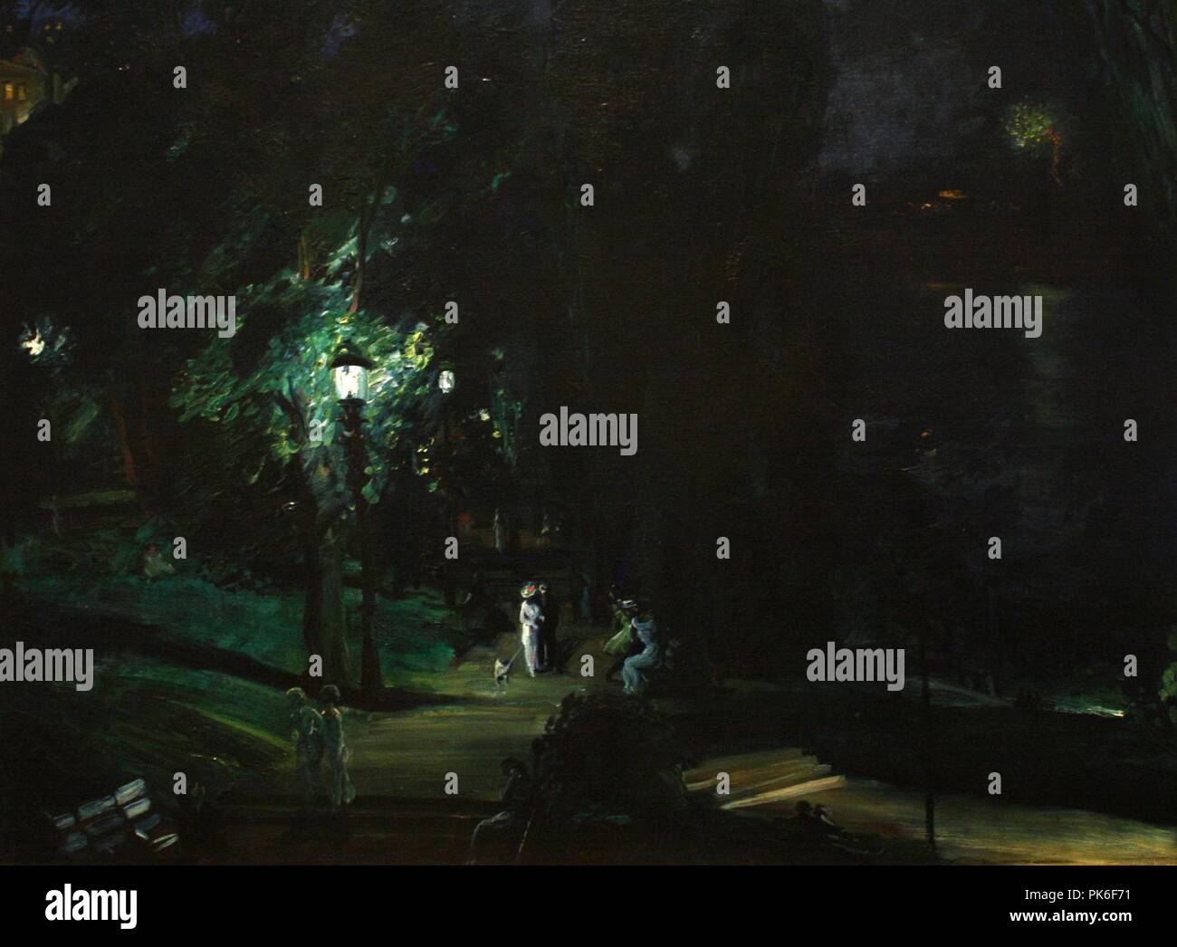George Wesley Bellows - Summer Night, Riverside Drive (1909 Stock Photo ...