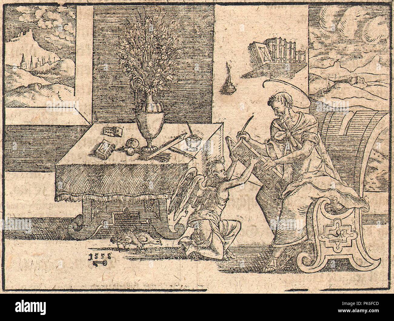 Bibel 1558 - John of Patmos Stock Photo - Alamy