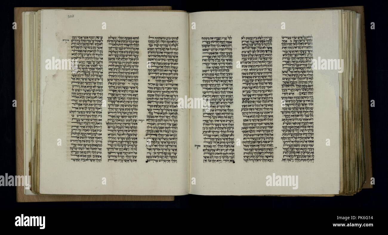 Bible from 1300 (308). Stock Photo