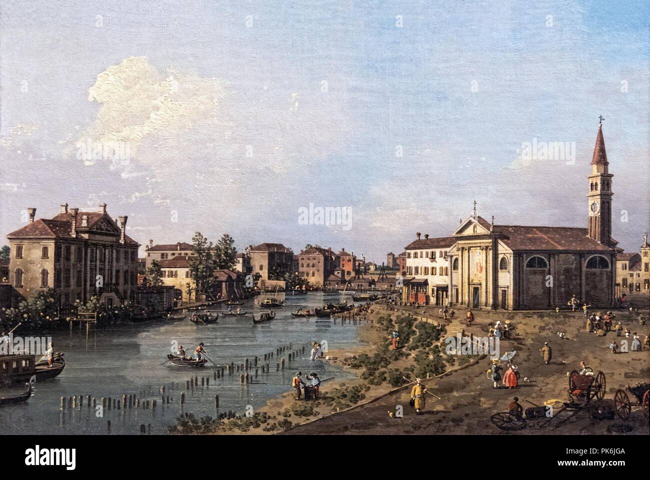Bemberg Fondation Toulouse - Vue de Dolo - Canaletto ca 1740 - Inv 1011. Stock Photo