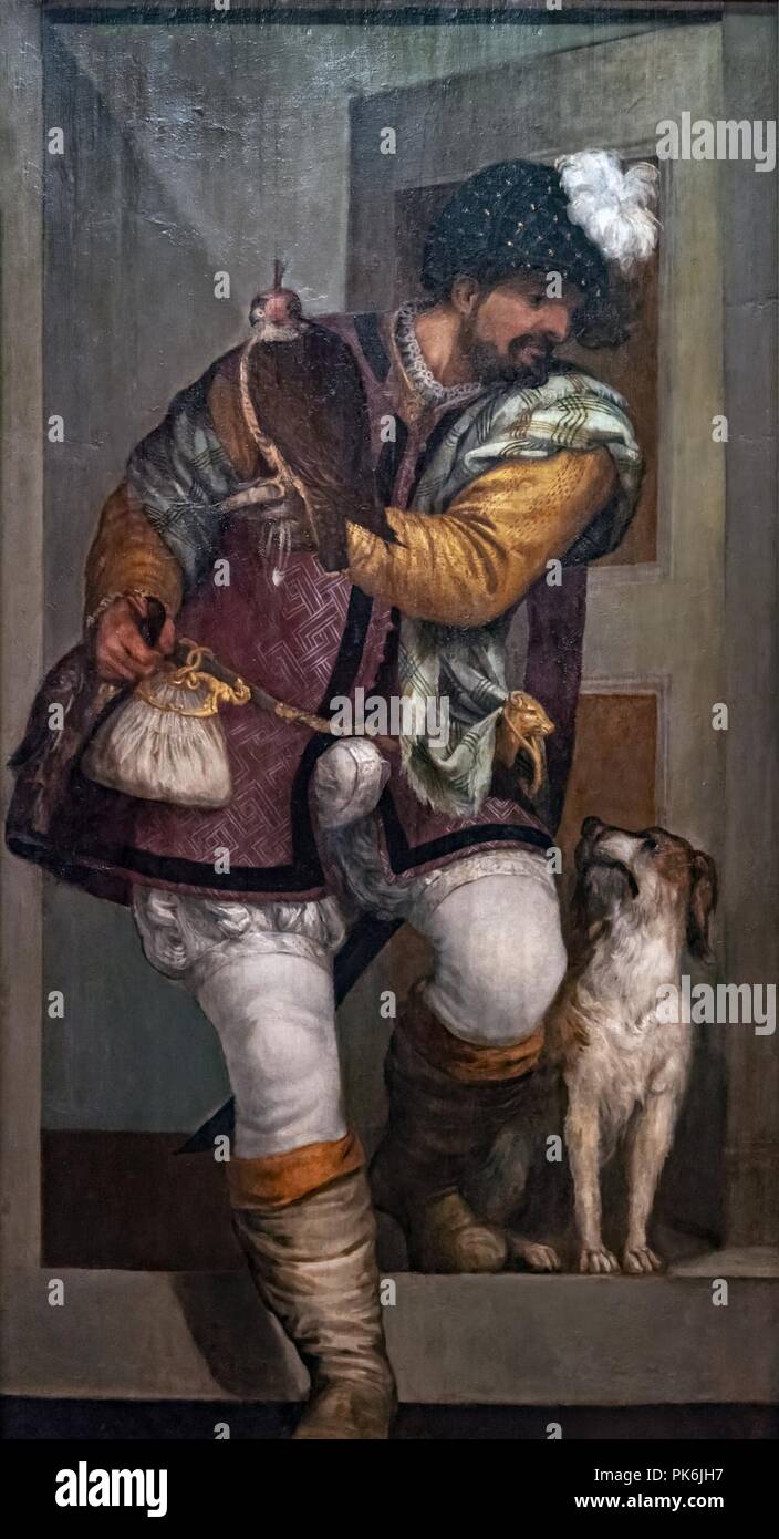 Bemberg Fondation Toulouse - Le Fauconnier - Veronese - Ca 1560 Inv.1079. Stock Photo