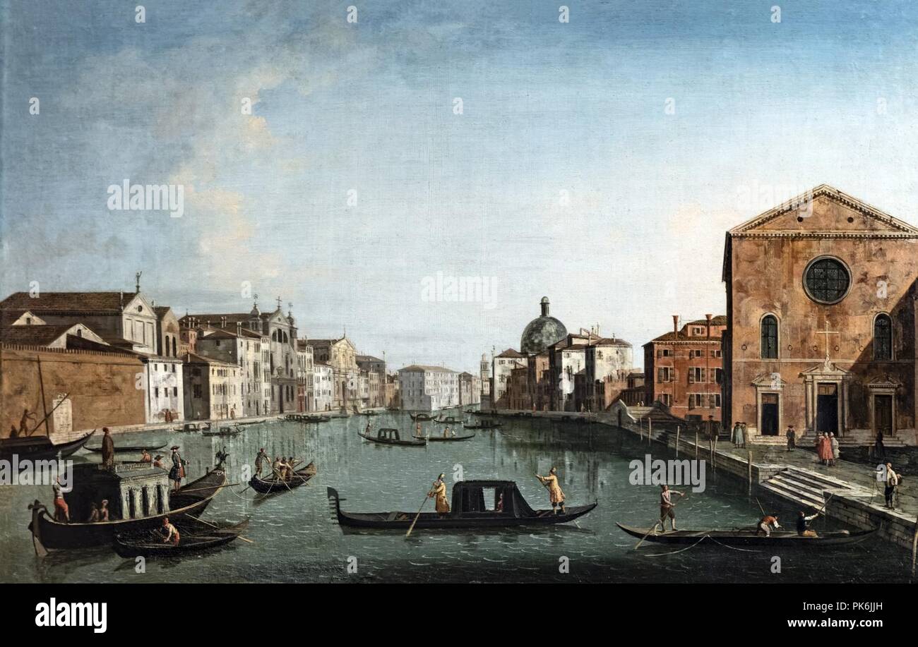 Bemberg Fondation Toulouse - Le Grand Canal à Sainte Lucie - Canaletto 1009. Stock Photo