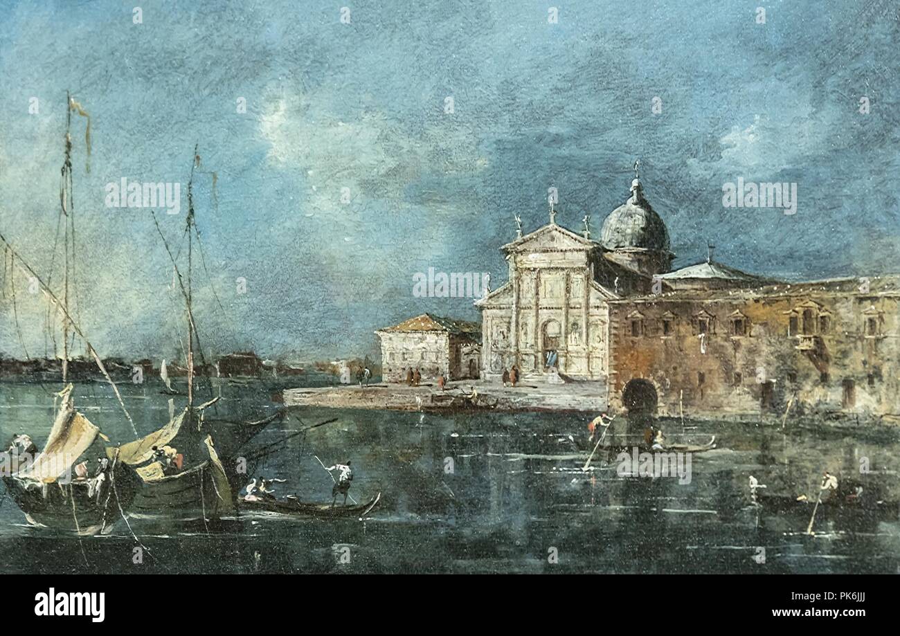 Bemberg fondation Toulouse - Vue de San Giorgio Maggiore de Venise - Francesco Guardi ca1765 Inv.1023. Stock Photo