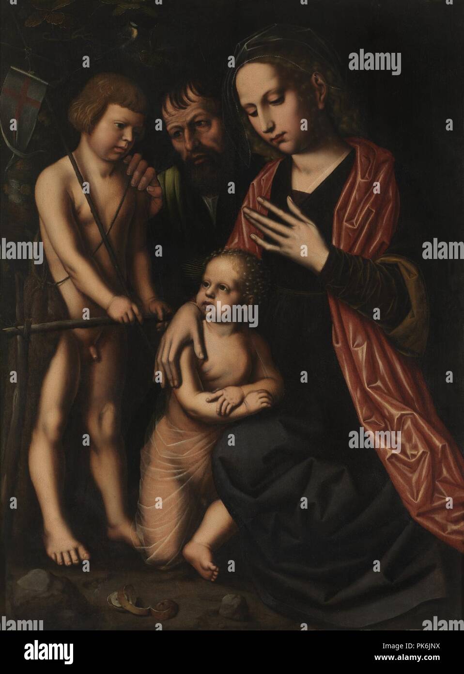 Ambrosius Benson - Holy Family SJohn. Stock Photo