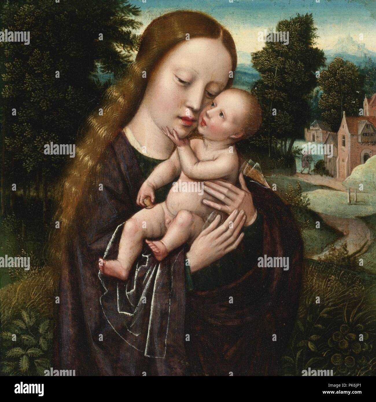 Ambrosius Benson - Madonna and Child. Stock Photo