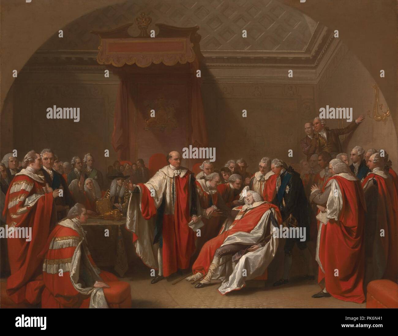 Benjamin West The Death of Chatham Stock Photo Alamy