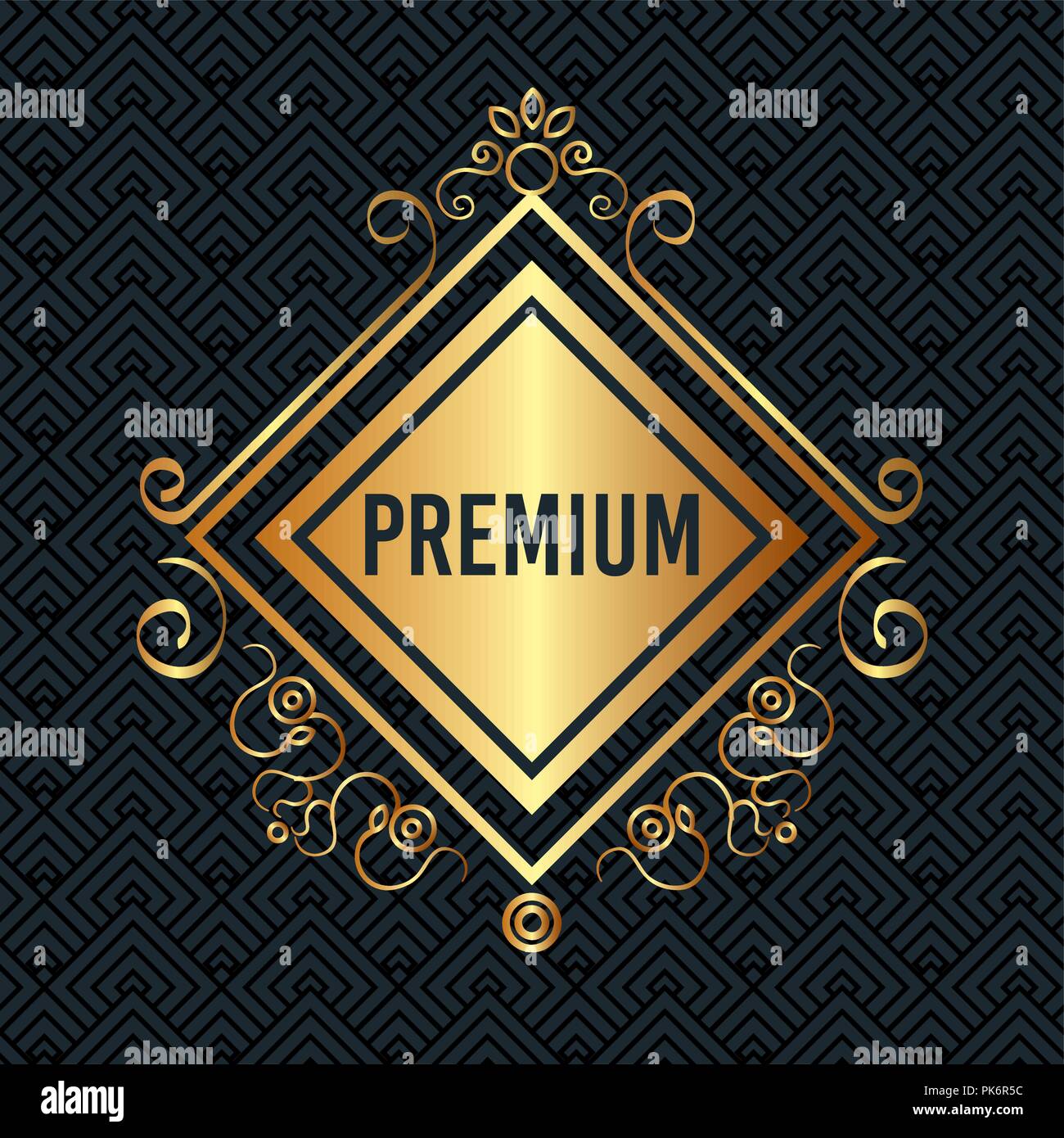 premium quality golden frame Stock Vector Image & Art - Alamy