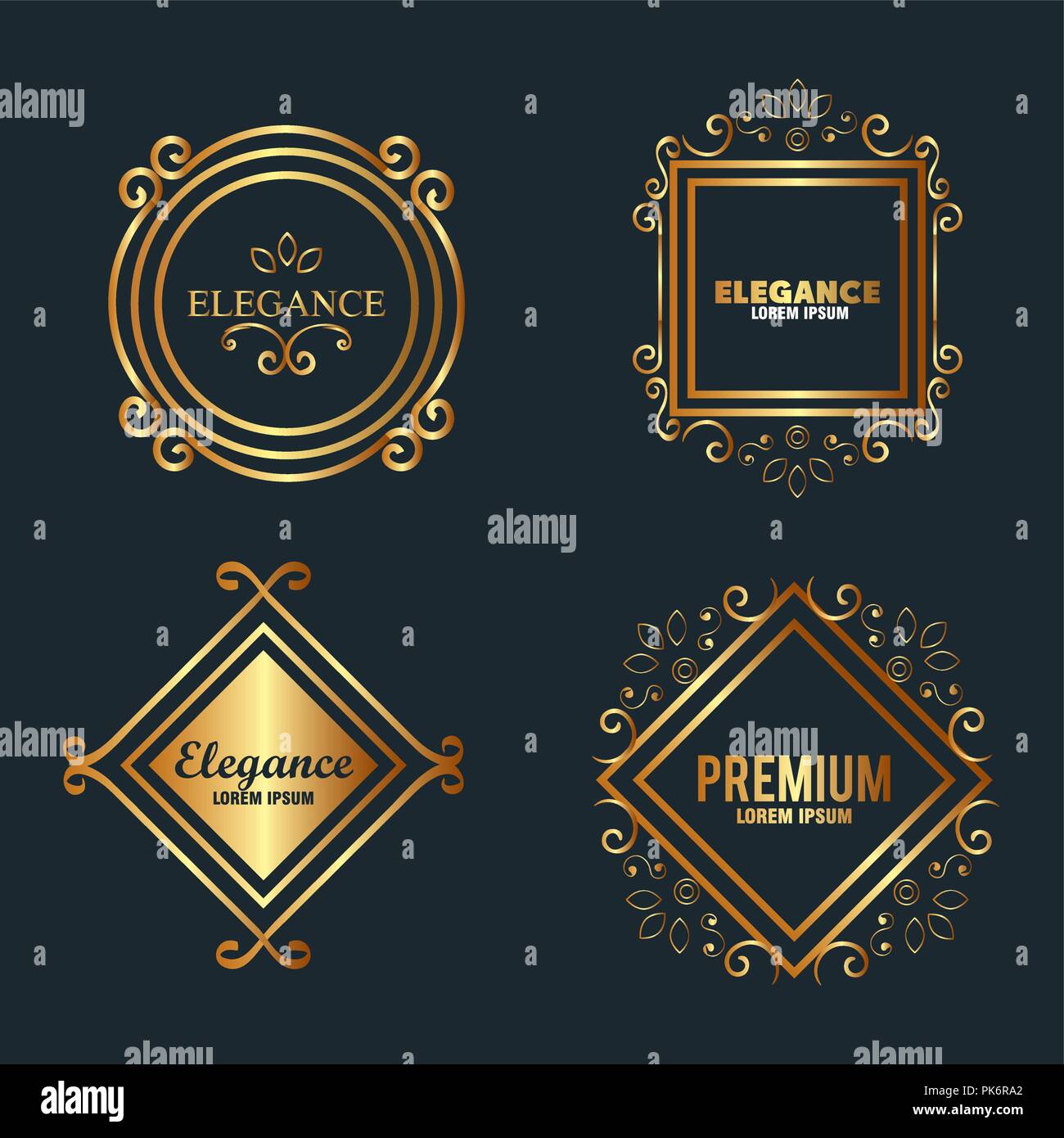premium and elegance set frames Stock Vector Image & Art - Alamy