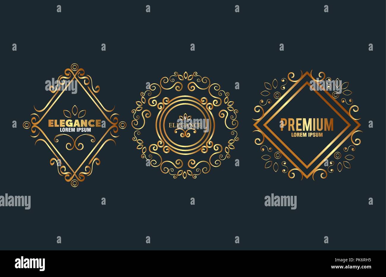 premium and elegance set frames Stock Vector Image & Art - Alamy