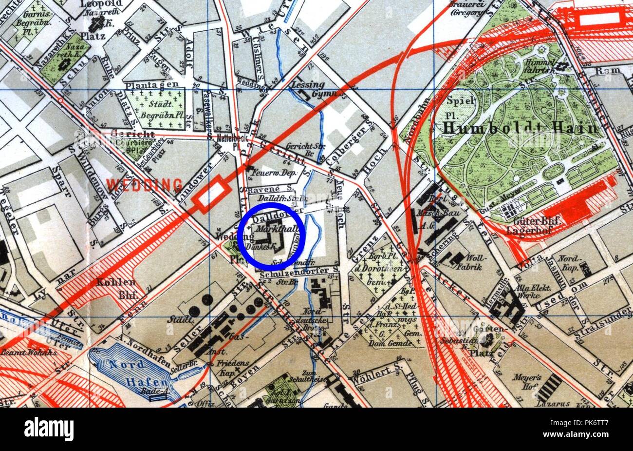 Berlin Markthalle XIV Lageplan Stock Photo Alamy