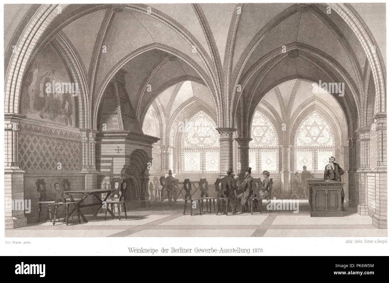 Berlin Weinkneipe Gewerbeausstellung 1879 AS. Stock Photo