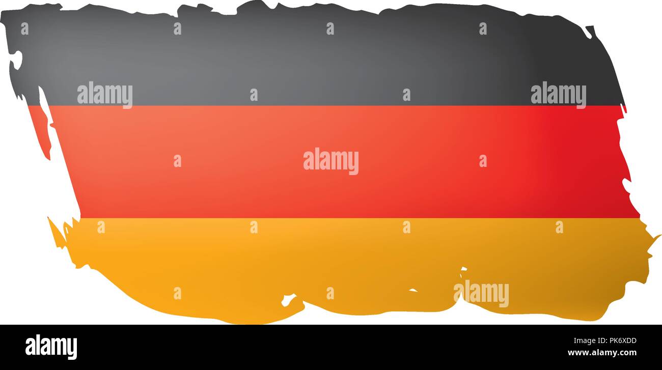 Germany flag, vector illustration on a white background Stock Vector