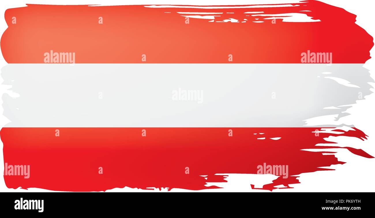 Austria flag, vector illustration on a white background Stock Vector ...