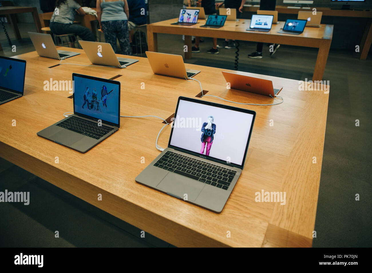 Berlin August 29 2018 Retail Sale Of New Macbooks In The