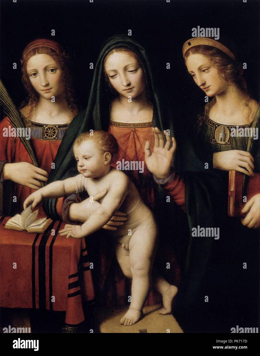 Bernardino Luini - Madonna and Child with Sts Catherine and Barbara ...