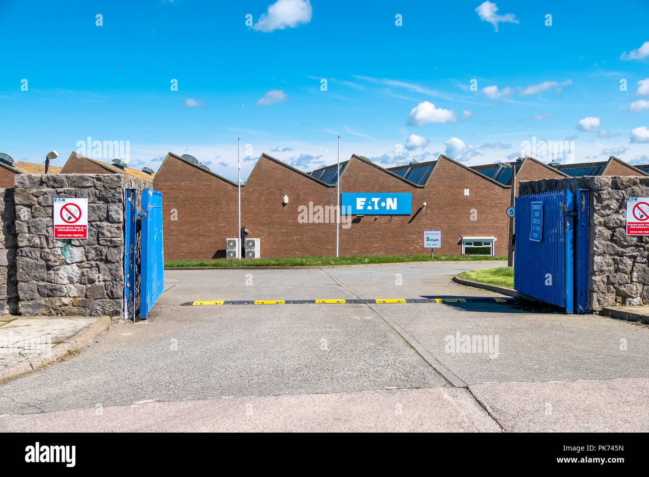 HOLYHEAD / WALES - APRIL 30 2018 : Eaton is operating from Anglesey in Wales Stock Photo