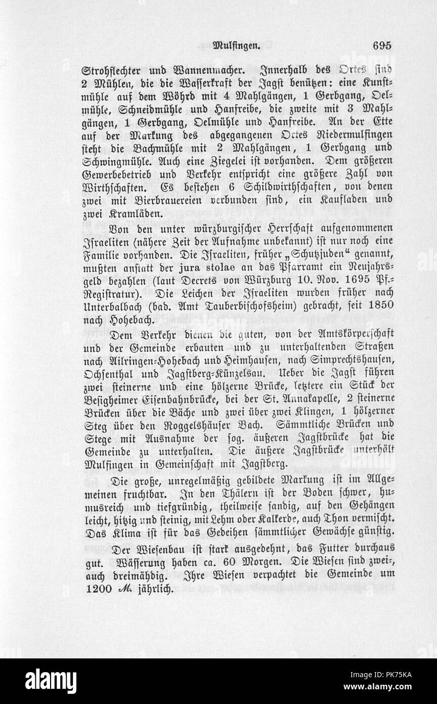 Beschreibung des Oberamts Kuenzelsau II 695. Stock Photo