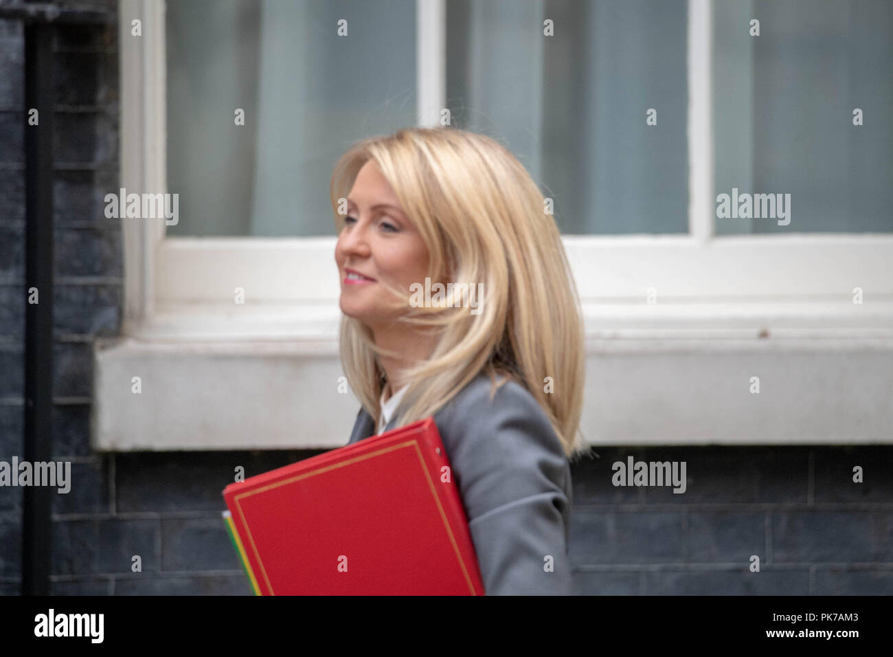 London 11th September 2018, Ester McVay, Work and Pensions Secretrary, arrives at a  Cabinet meeting at 10 Downing Street, London Credit Ian Davidson/Alamy Live News Stock Photo