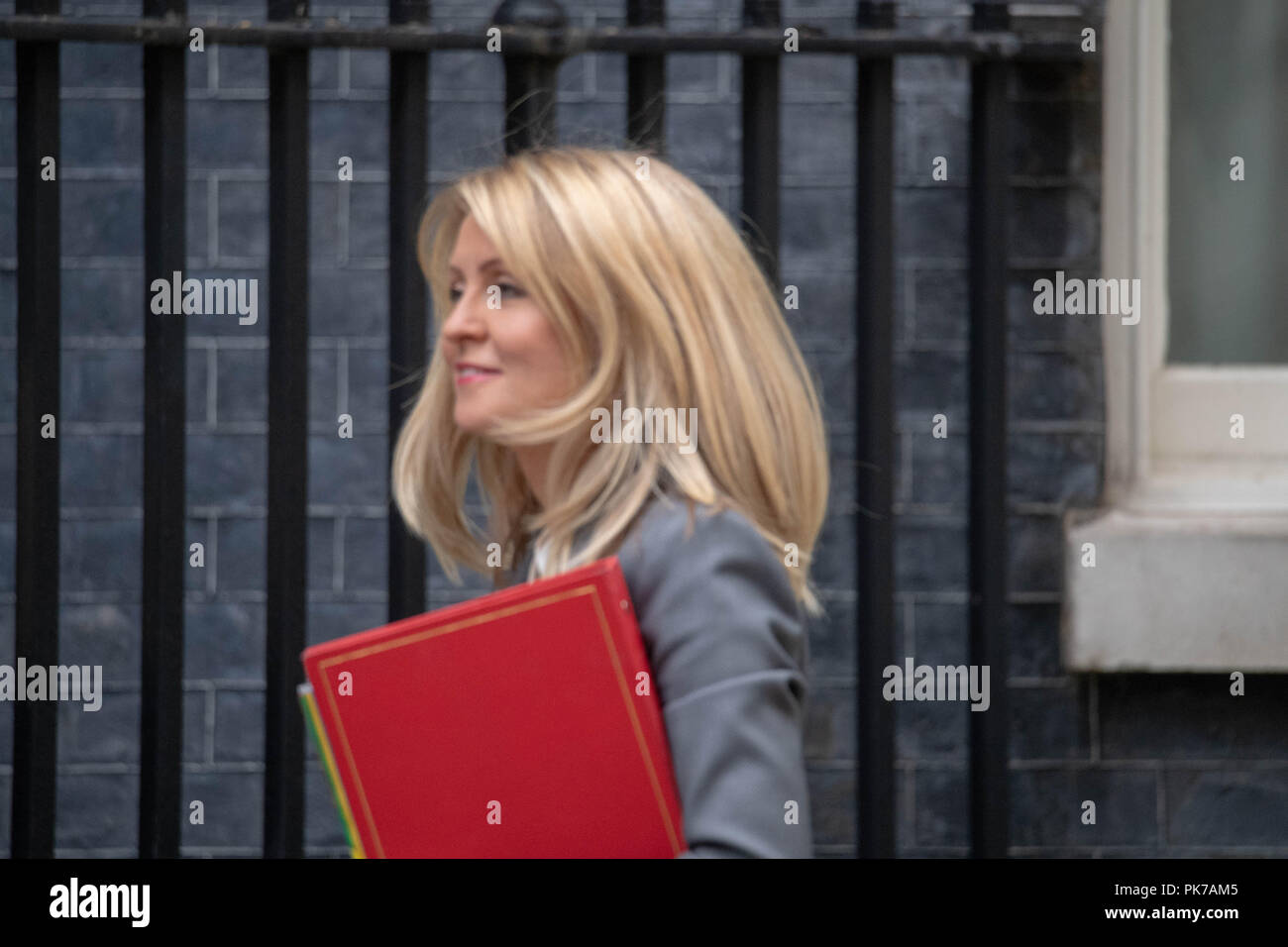 London 11th September 2018, Ester McVay, Work and Pensions Secretrary, arrives at a  Cabinet meeting at 10 Downing Street, London Credit Ian Davidson/Alamy Live News Stock Photo