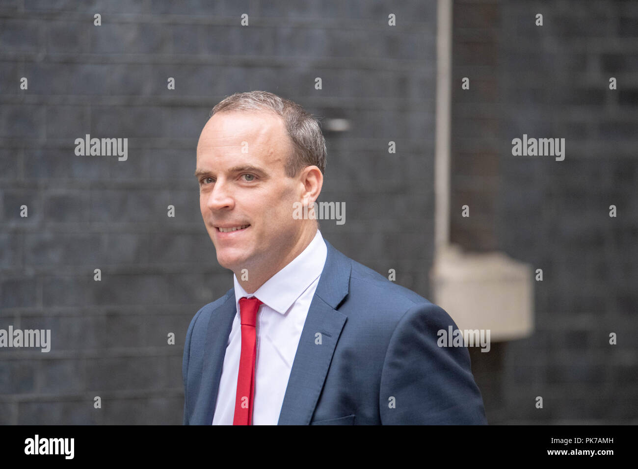 London 11th September 2018, Dominic Raab MP PC, Brexit Secretary,  , leaves Cabinet meeting at 10 Downing Street, London Credit Ian Davidson/Alamy Live News Stock Photo