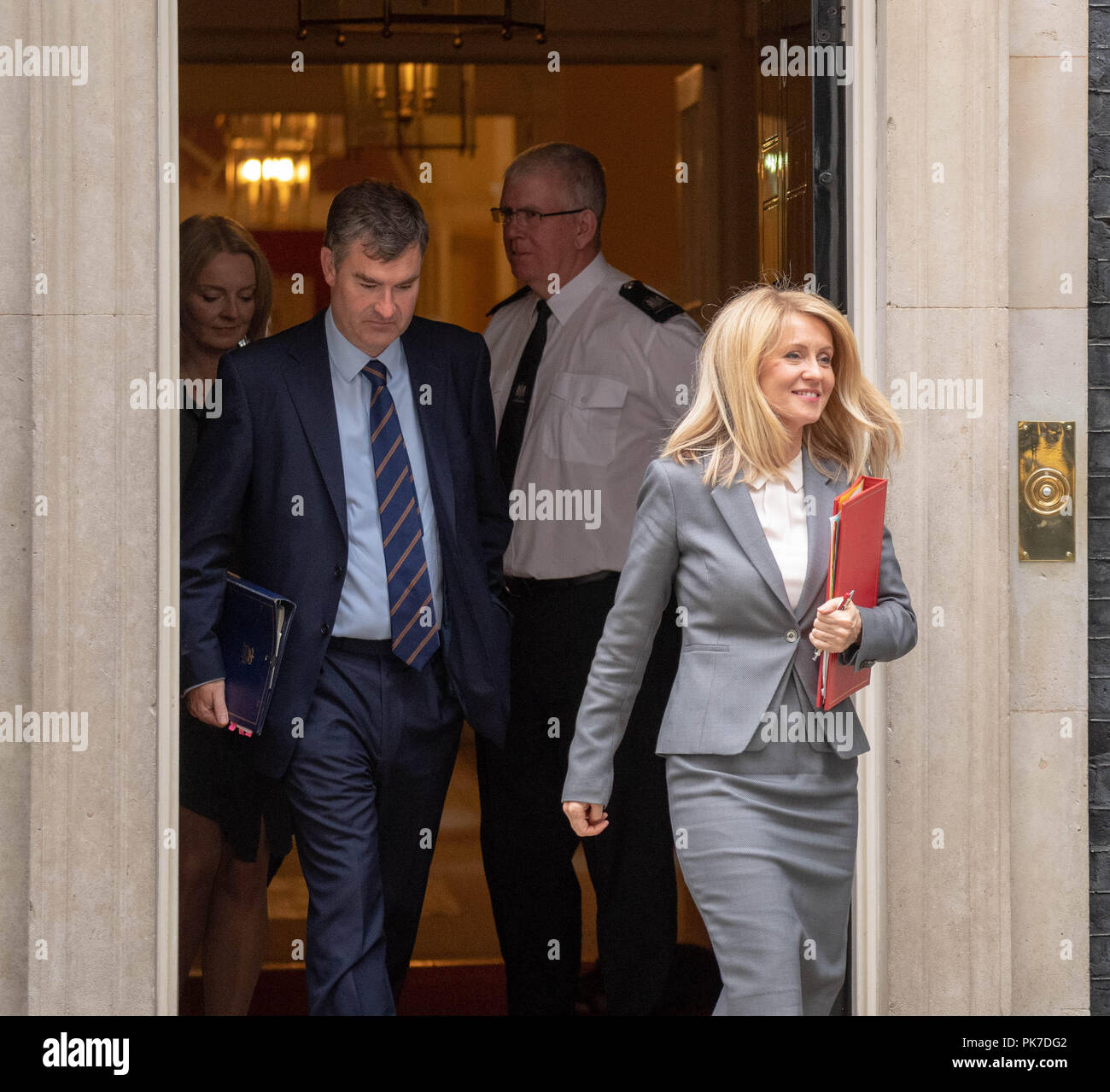 London 11th September 2018, ,Ester McVey Work and Pensions Secretary,  leaves Cabinet meeting at 10 Downing Street, London Credit Ian Davidson/Alamy Live News Stock Photo