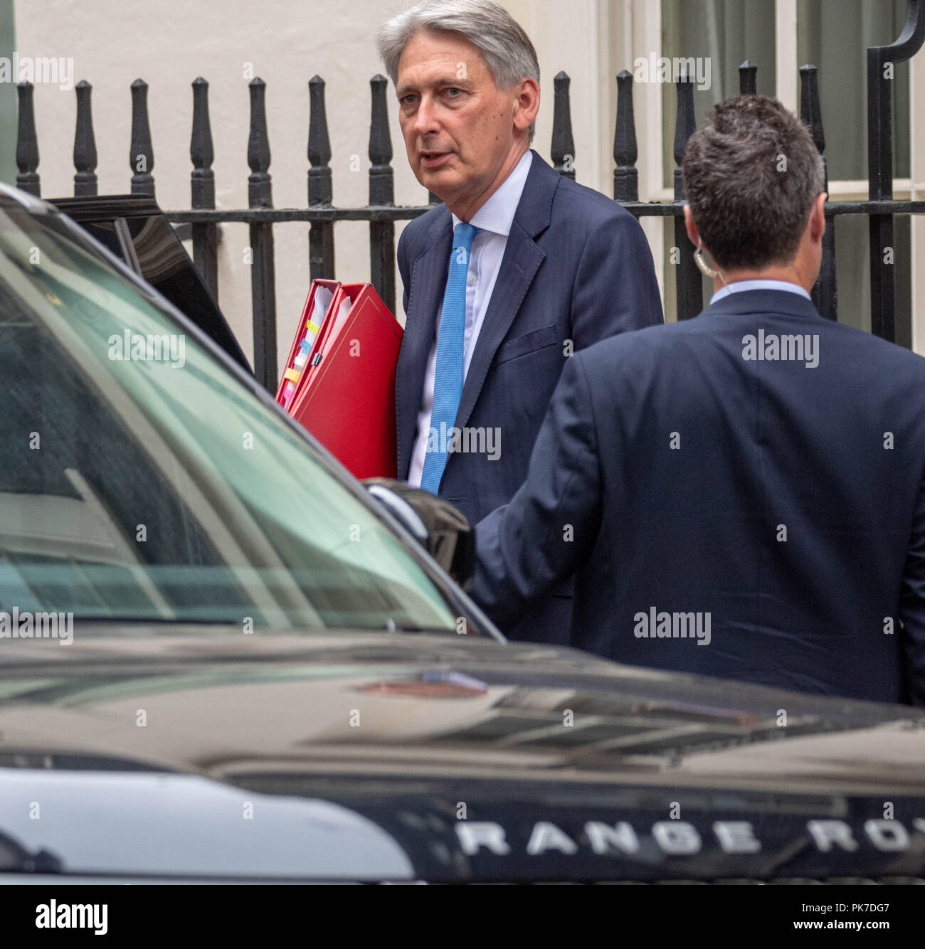 London 11th September 2018,Philip Hammond MP PC, Chancellor of the Exchequer , leaves Cabinet meeting at 10 Downing Street, London Credit Ian Davidson/Alamy Live News Stock Photo