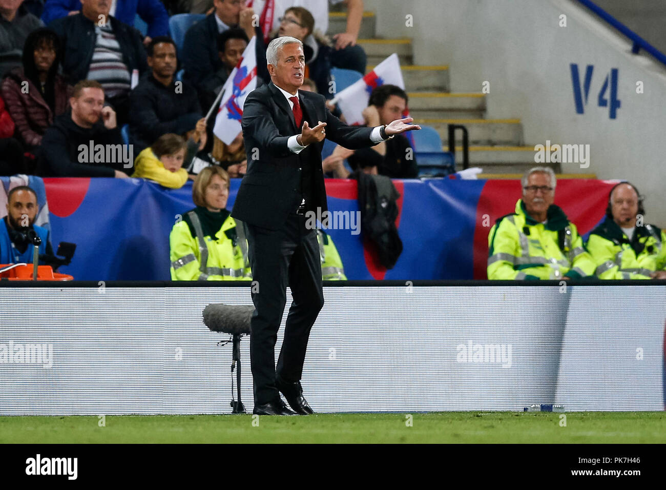 Switzerland Manager Vladimir Petkovic during the International Friendly match between England and Switzerland at King Power Stadium on September 11th 2018 in Leicester, England. (Photo by Daniel Chesterton/phcimages.com) Stock Photo