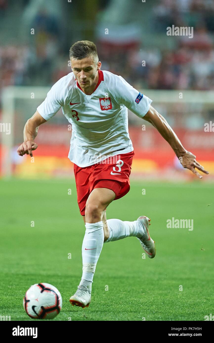 Friendly game Poland v Republic of Ireland on September 11, 2018 in Wroclaw, Poland. In the picture: Arkadiusz Reca Stock Photo