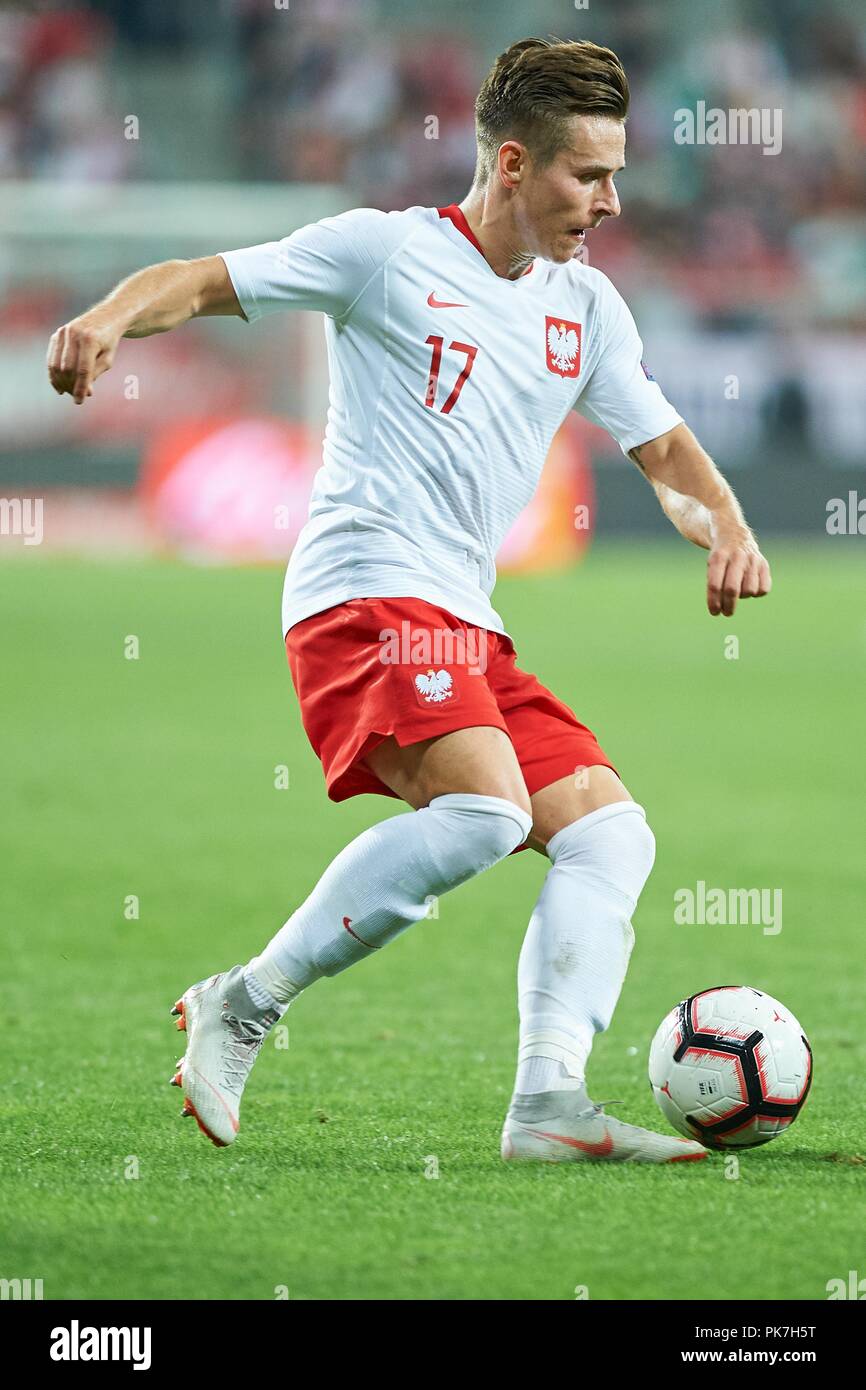 Friendly game Poland v Republic of Ireland on September 11, 2018 in Wroclaw, Poland. In the picture: Damian Kadzior Stock Photo