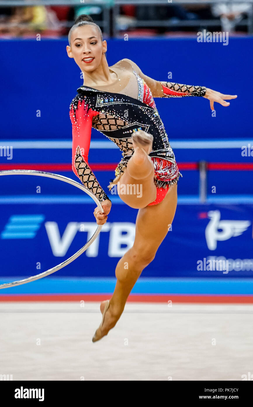 September 11, 2018: Julia Stavickaja of Â Germany during Rhythmic Gymnastics World Championships at the Arena Armeec in Sofia at the 36th FIG Rhythmic Gymnastics World Championships. Ulrik Pedersen/CSM Stock Photo