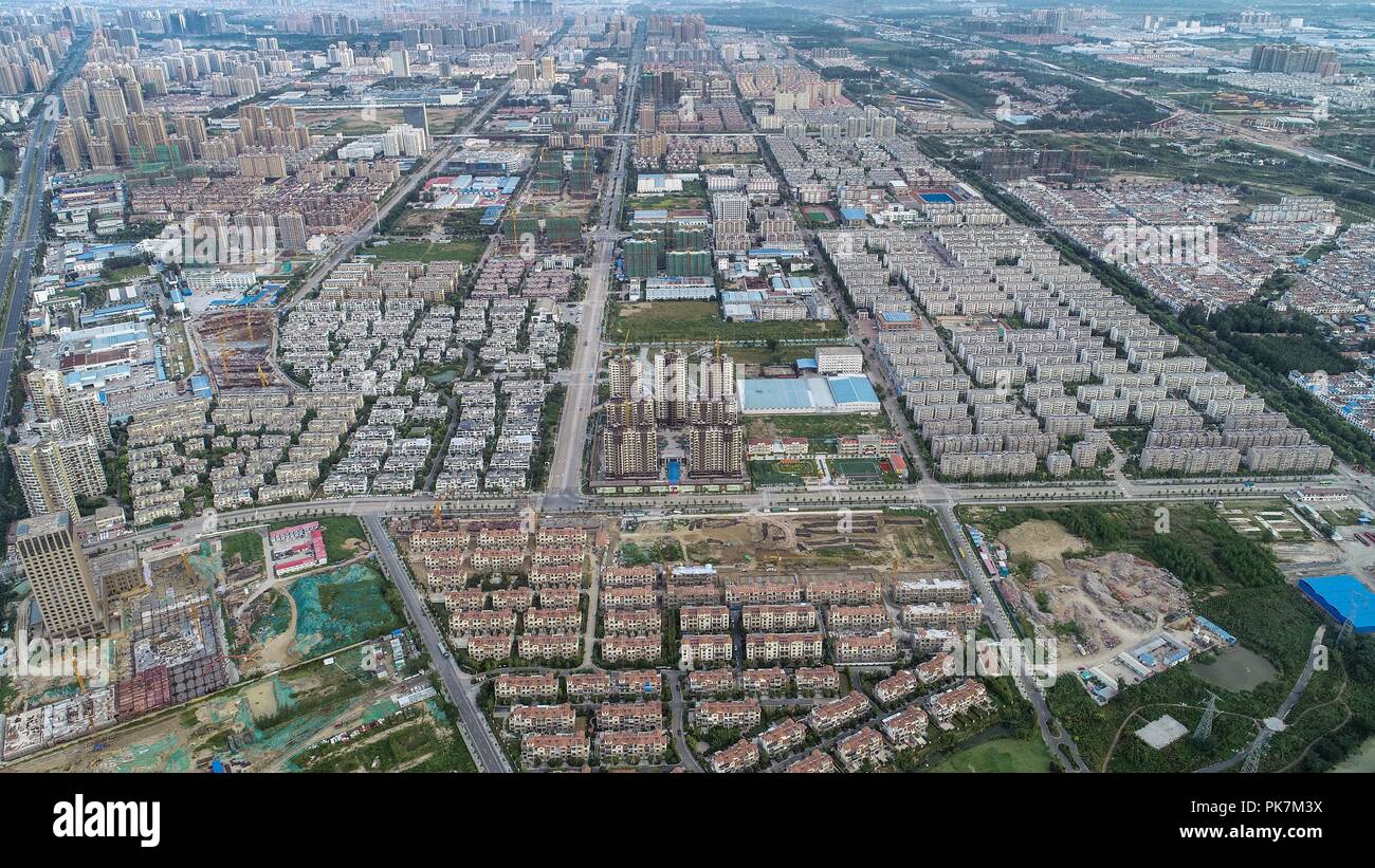 September 12, 2018 - Huai'An, Huai'an, China - Huai'an, CHINA-Aerial photography of Huai'an, east China's Jiangsu Province. Credit: SIPA Asia/ZUMA Wire/Alamy Live News Stock Photo