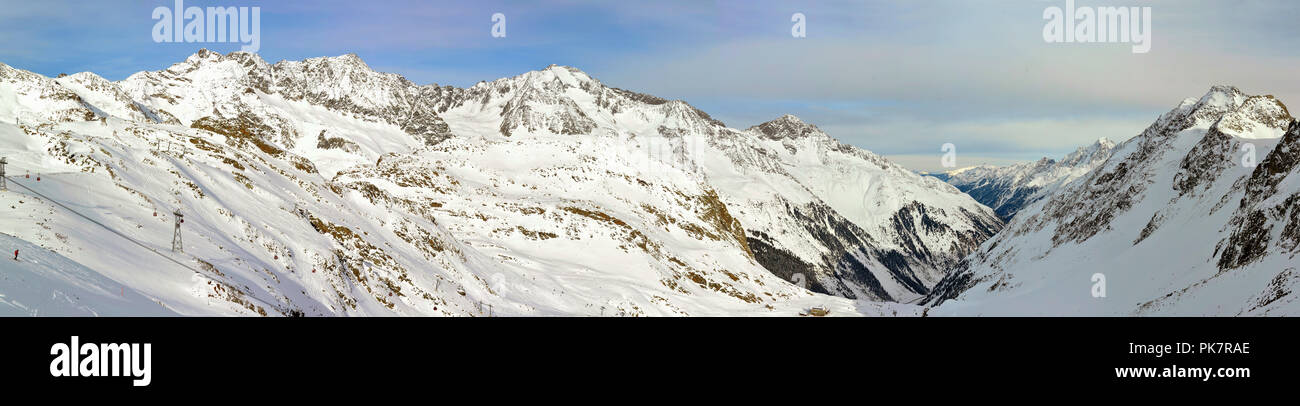 panorama of the Alps ski resort Stock Photo - Alamy