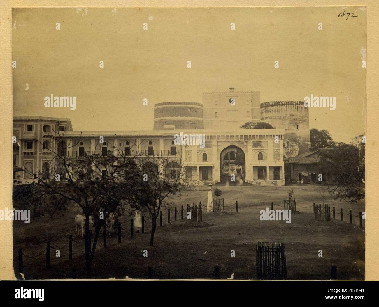 Bhadra Fort in Ahmedabad, Gujarat, India - 1872. Stock Photo