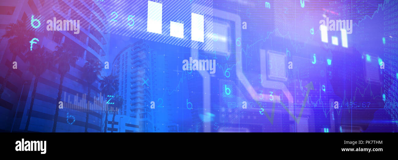 Composite image of stocks and shares Stock Photo