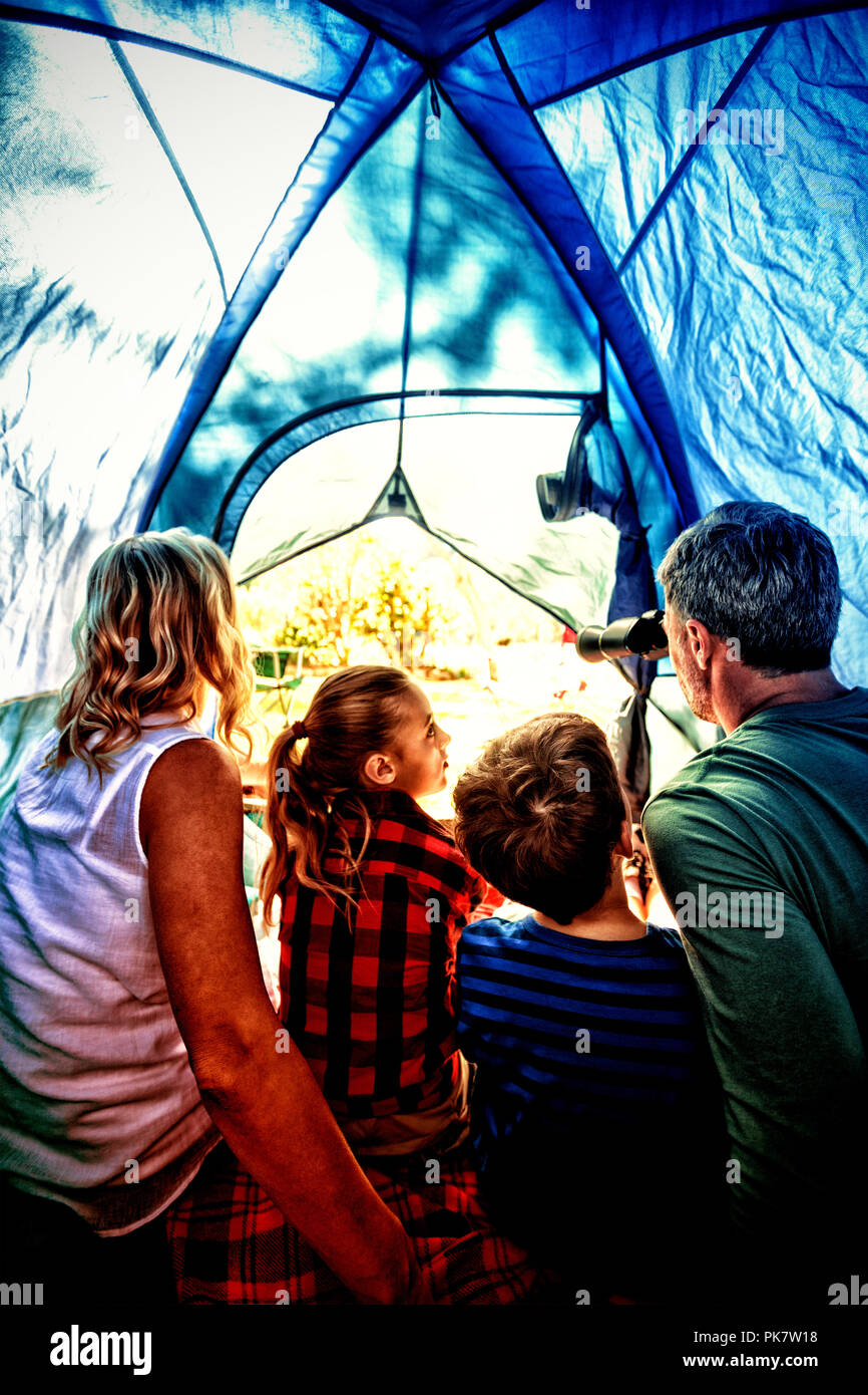 Rear view family hi-res stock photography and images - Alamy