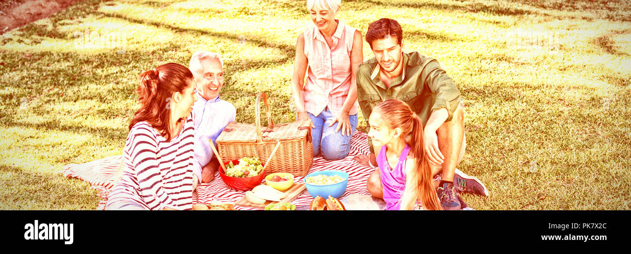 Happy family having picnic hi-res stock photography and images - Alamy