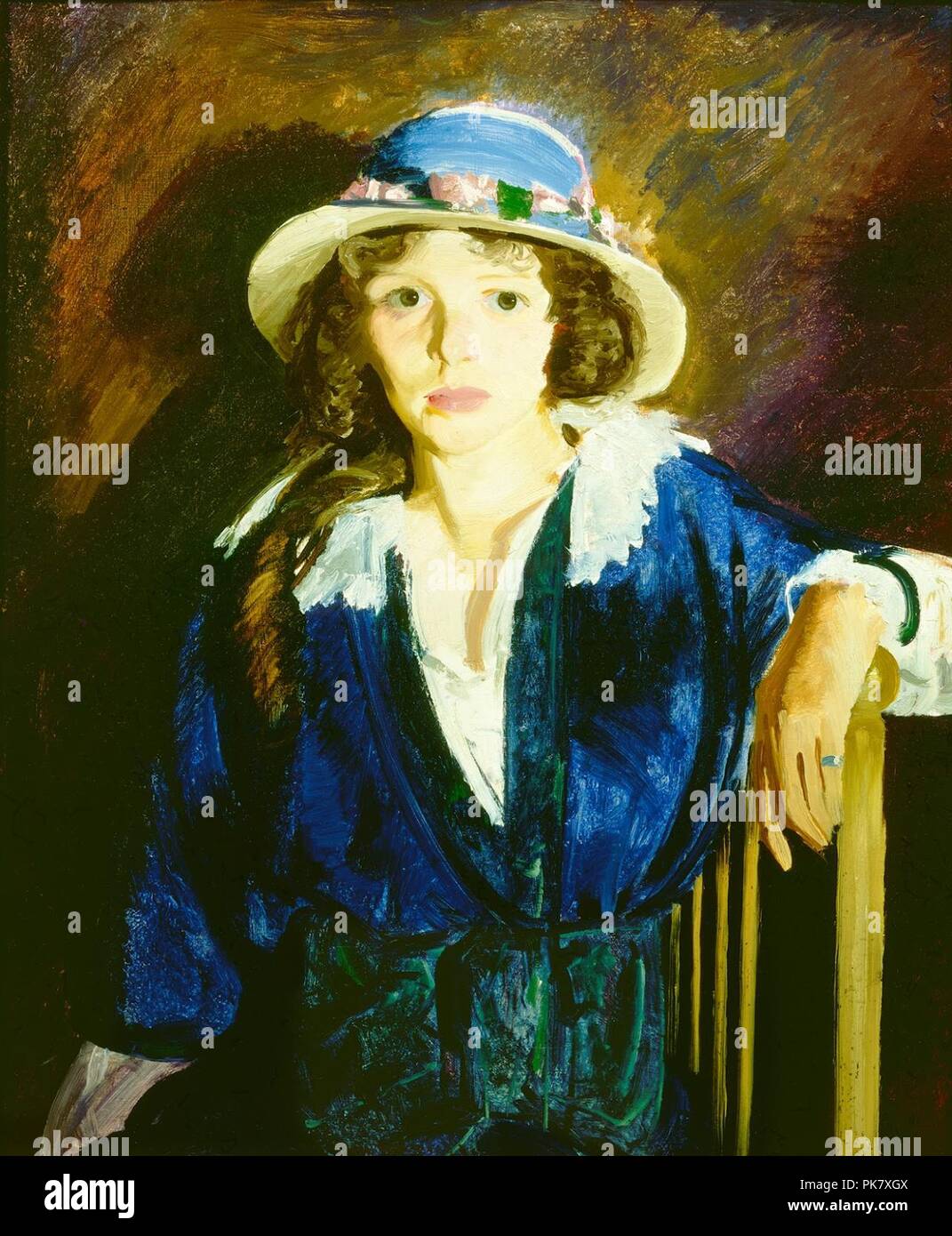 George Bellows, Madeline Davis, 1914. Oil on panel, 76.2 x 63.5 cm (30 x 25 in.). Stock Photo