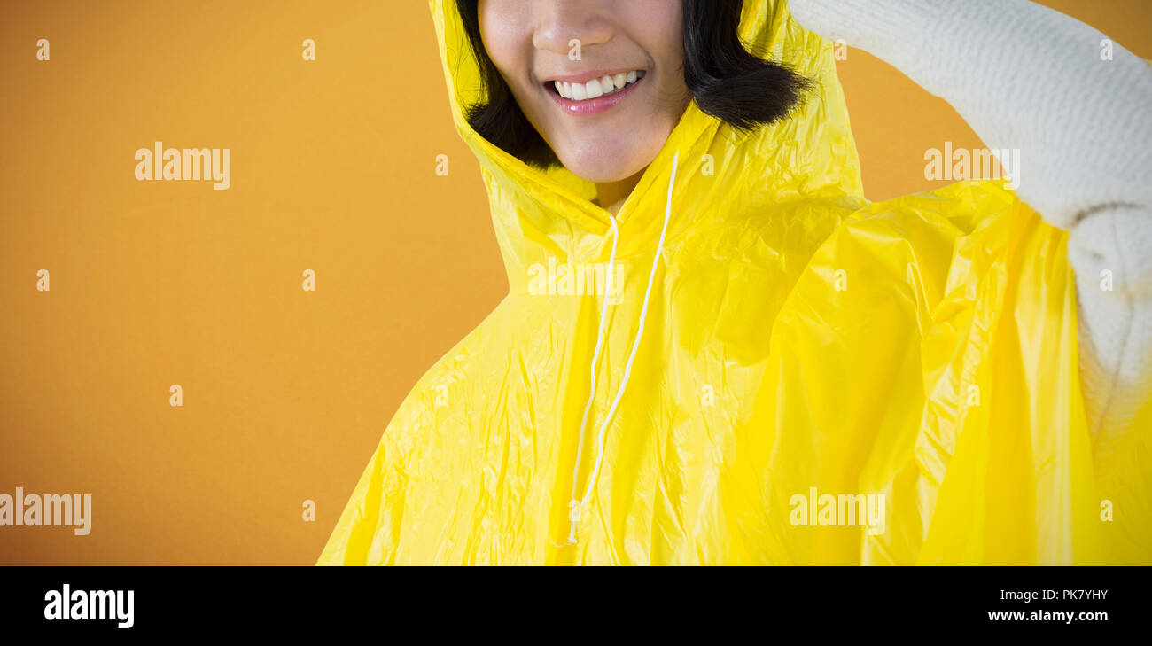 Woman wearing raincoat hi-res stock photography and images - Alamy